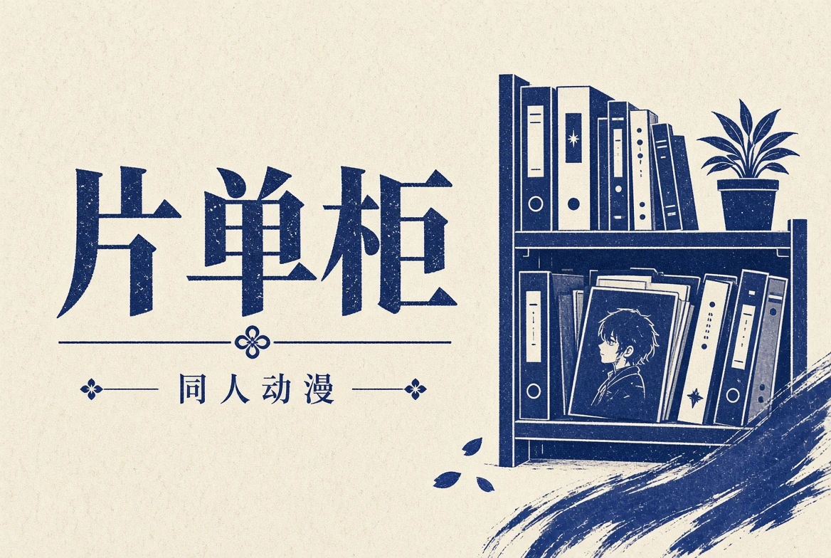 片单柜书柜插画